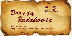 Darija Rudaković vizit kartica